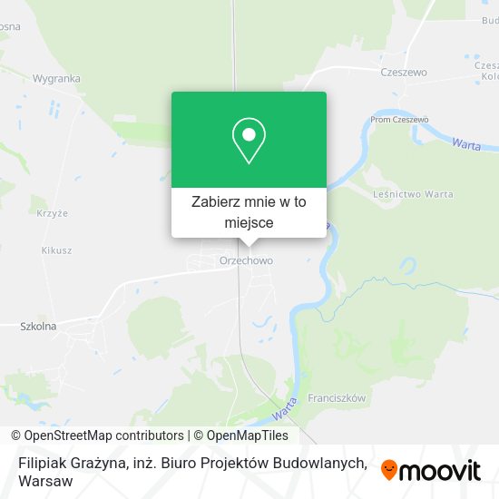 Mapa Filipiak Grażyna, inż. Biuro Projektów Budowlanych