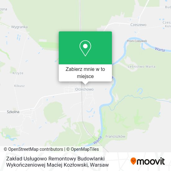 Mapa Zakład Usługowo Remontowy Budowlanki Wykończeniowej Maciej Kozłowski