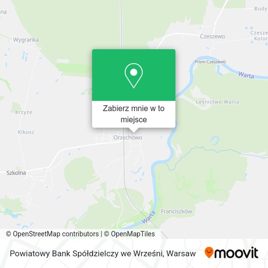 Mapa Powiatowy Bank Spółdzielczy we Wrześni