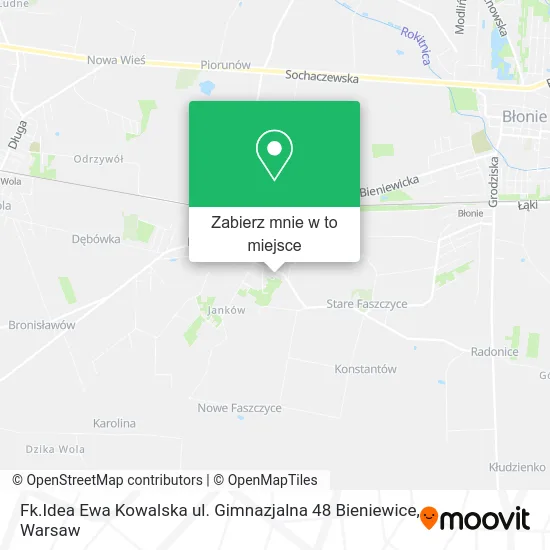 Mapa Fk.Idea Ewa Kowalska ul. Gimnazjalna 48 Bieniewice