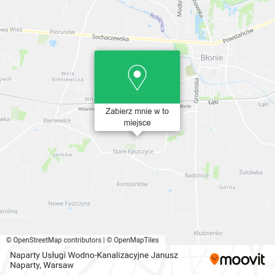Mapa Naparty Usługi Wodno-Kanalizacyjne Janusz Naparty