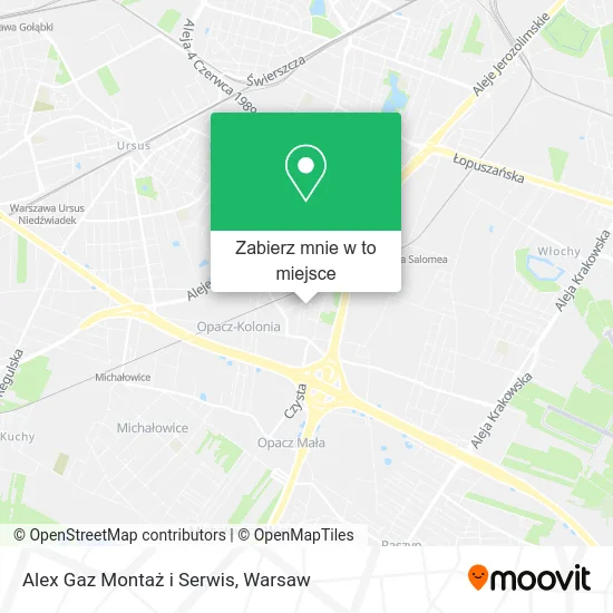 Mapa Alex Gaz Montaż i Serwis