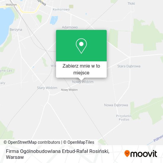 Mapa Firma Ogólnobudowlana Erbud-Rafał Rosiński