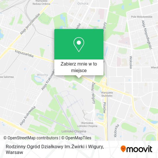 Mapa Rodzinny Ogród Działkowy Im.Żwirki i Wigury