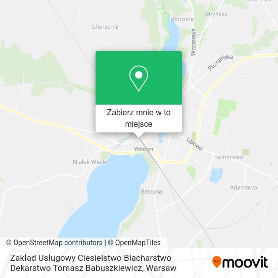 Mapa Zakład Usługowy Ciesielstwo Blacharstwo Dekarstwo Tomasz Babuszkiewicz