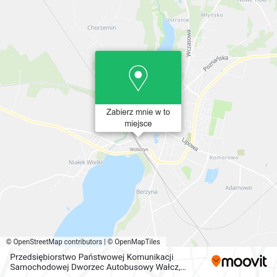 Mapa Przedsiębiorstwo Państwowej Komunikacji Samochodowej Dworzec Autobusowy Wałcz