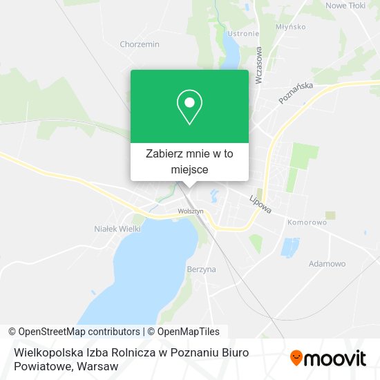 Mapa Wielkopolska Izba Rolnicza w Poznaniu Biuro Powiatowe