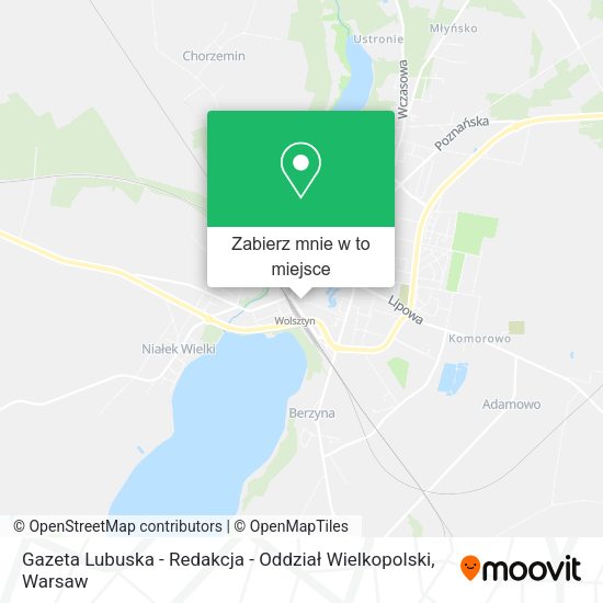 Mapa Gazeta Lubuska - Redakcja - Oddział Wielkopolski