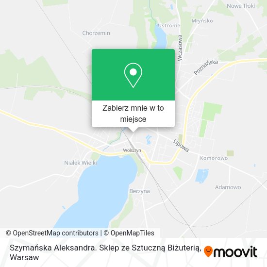 Mapa Szymańska Aleksandra. Sklep ze Sztuczną Biżuterią