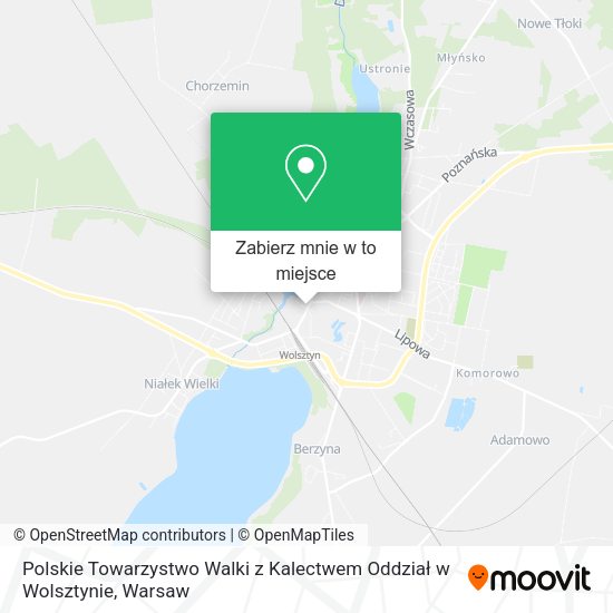 Mapa Polskie Towarzystwo Walki z Kalectwem Oddział w Wolsztynie