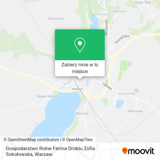 Mapa Gospodarstwo Rolne Ferma Drobiu Zofia Sokołowska