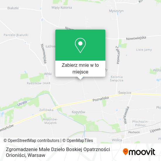 Mapa Zgromadzenie Małe Dzieło Boskiej Opatrzności Orioniści