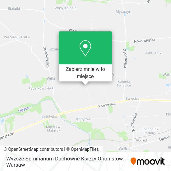 Mapa Wyższe Seminarium Duchowne Księży Orionistów