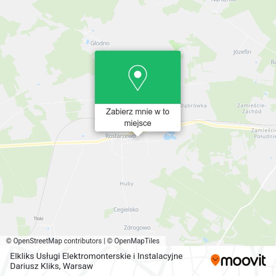 Mapa Elkliks Usługi Elektromonterskie i Instalacyjne Dariusz Kliks