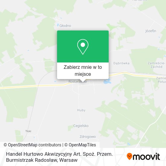 Mapa Handel Hurtowo Akwizycyjny Art. Spoż. Przem. Burmistrzak Radosław