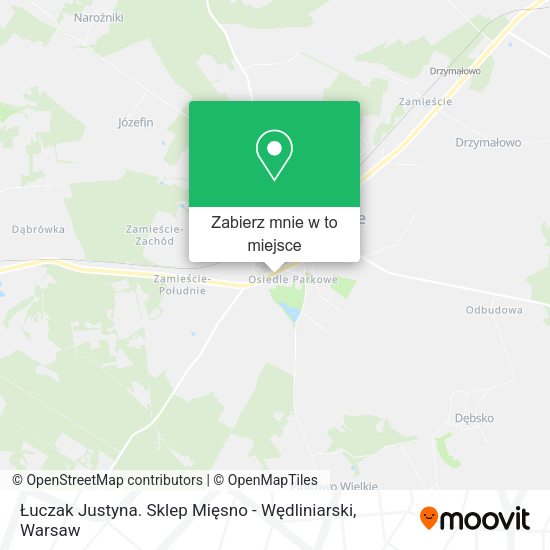 Mapa Łuczak Justyna. Sklep Mięsno - Wędliniarski