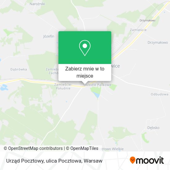 Mapa Urząd Pocztowy, ulica Pocztowa