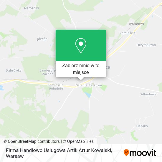 Mapa Firma Handlowo Uslugowa Artik Artur Kowalski