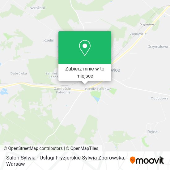 Mapa Salon Sylwia - Usługi Fryzjerskie Sylwia Zborowska