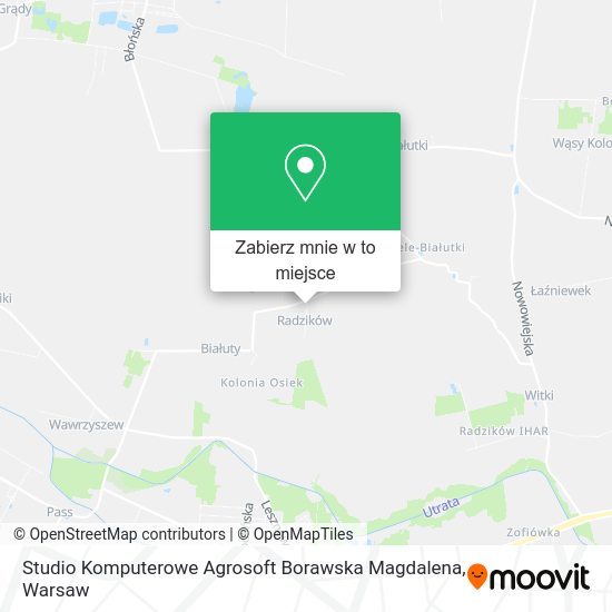 Mapa Studio Komputerowe Agrosoft Borawska Magdalena