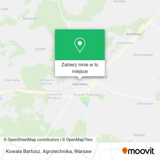 Mapa Kowala Bartosz. Agrotechnika