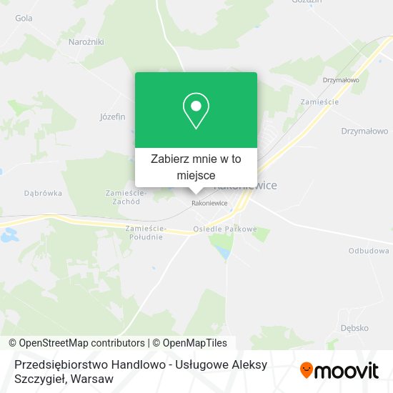 Mapa Przedsiębiorstwo Handlowo - Usługowe Aleksy Szczygieł