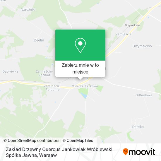 Mapa Zakład Drzewny Ouercus Jankowiak Wróblewski Spółka Jawna