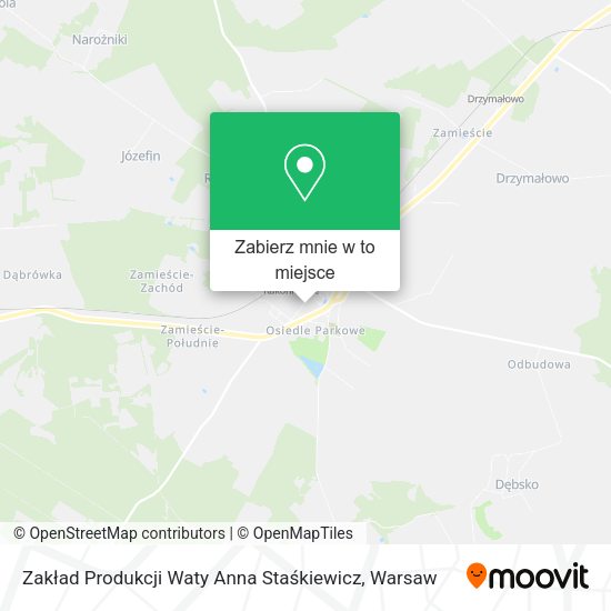 Mapa Zakład Produkcji Waty Anna Staśkiewicz