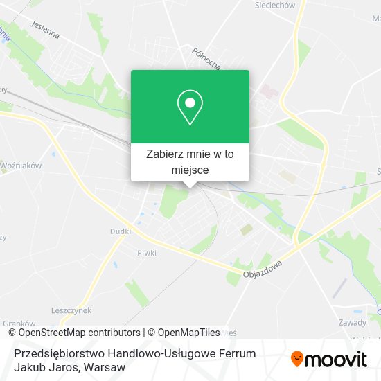 Mapa Przedsiębiorstwo Handlowo-Usługowe Ferrum Jakub Jaros