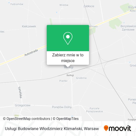 Mapa Usługi Budowlane Włodzimierz Klimański