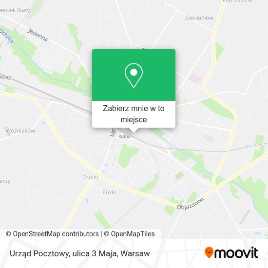 Mapa Urząd Pocztowy, ulica 3 Maja