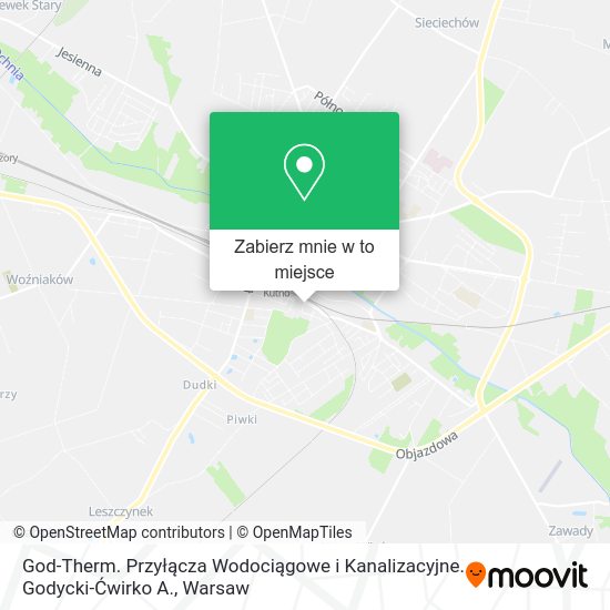 Mapa God-Therm. Przyłącza Wodociągowe i Kanalizacyjne. Godycki-Ćwirko A.