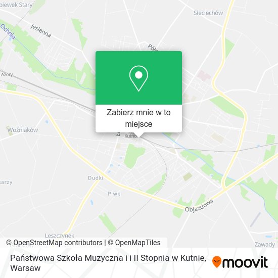 Mapa Państwowa Szkoła Muzyczna i i II Stopnia w Kutnie