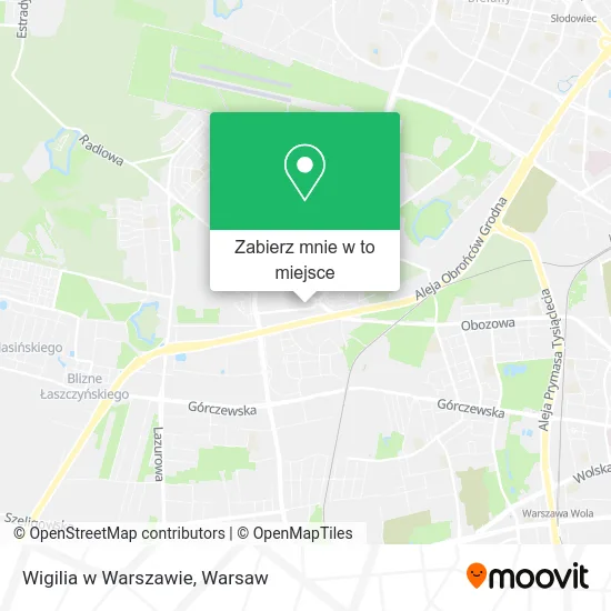 Mapa Wigilia w Warszawie