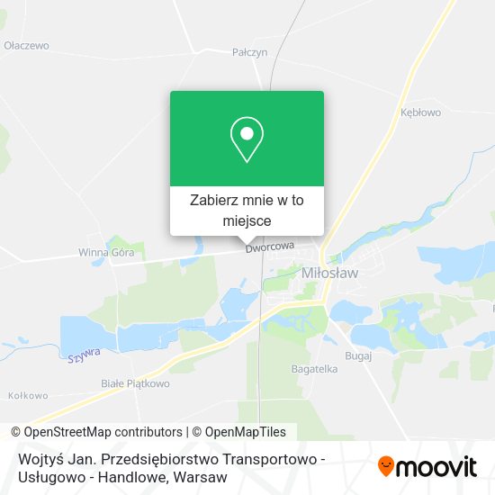 Mapa Wojtyś Jan. Przedsiębiorstwo Transportowo - Usługowo - Handlowe