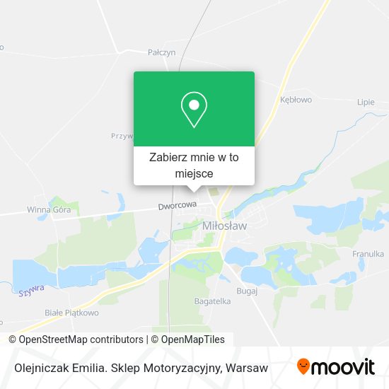 Mapa Olejniczak Emilia. Sklep Motoryzacyjny