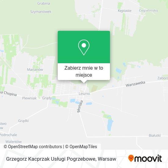 Mapa Grzegorz Kacprzak Usługi Pogrzebowe