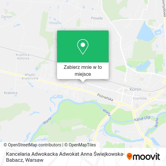 Mapa Kancelaria Adwokacka Adwokat Anna Świejkowska-Babacz