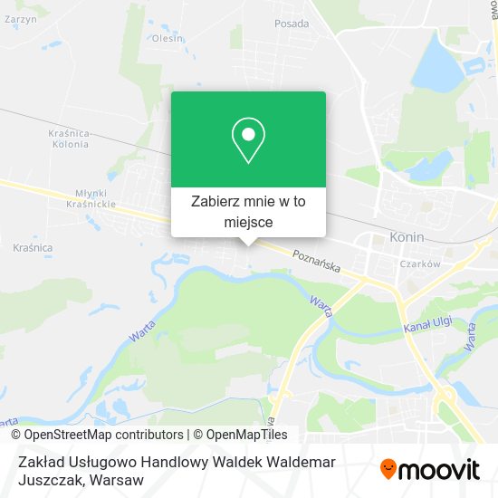 Mapa Zakład Usługowo Handlowy Waldek Waldemar Juszczak