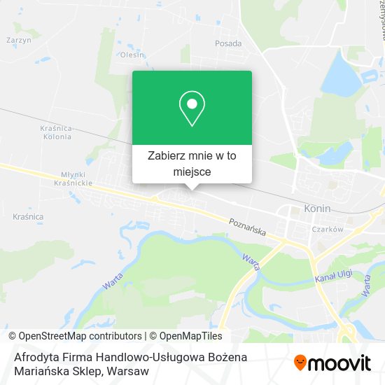 Mapa Afrodyta Firma Handlowo-Usługowa Bożena Mariańska Sklep