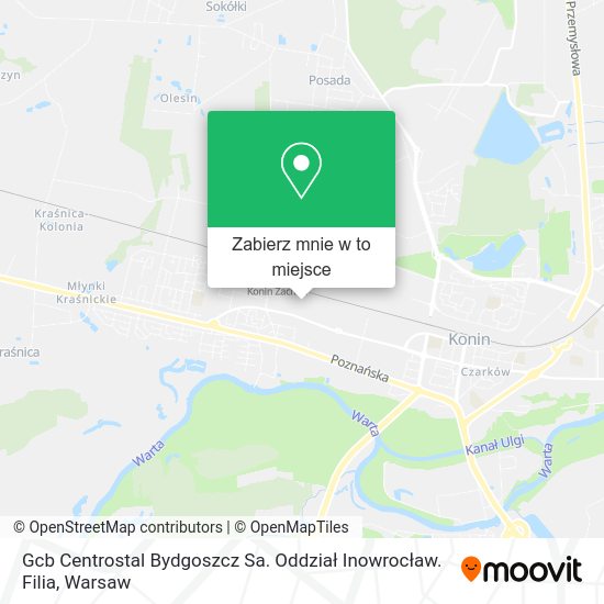 Mapa Gcb Centrostal Bydgoszcz Sa. Oddział Inowrocław. Filia