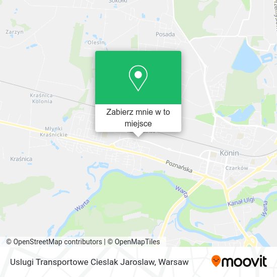 Mapa Uslugi Transportowe Cieslak Jaroslaw