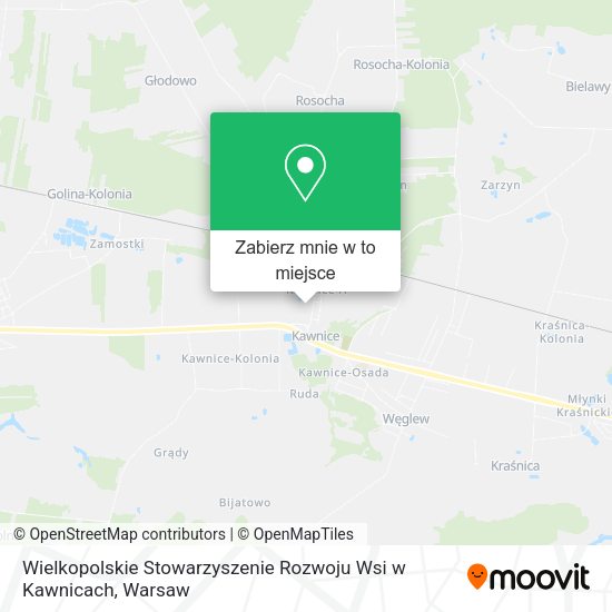 Mapa Wielkopolskie Stowarzyszenie Rozwoju Wsi w Kawnicach