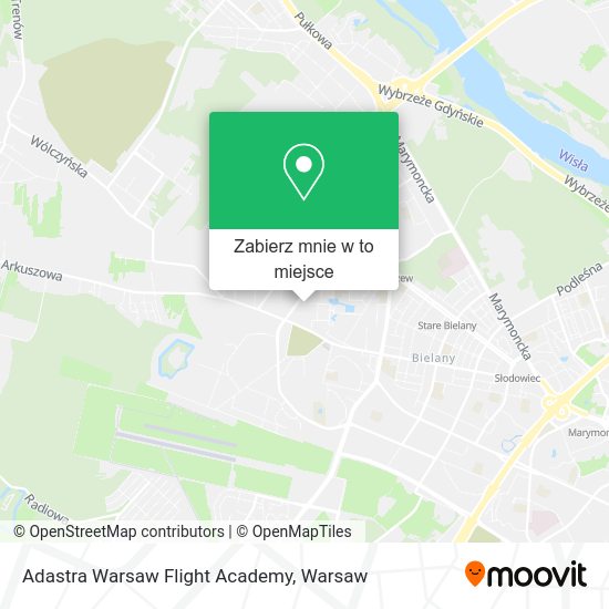 Mapa Adastra Warsaw Flight Academy