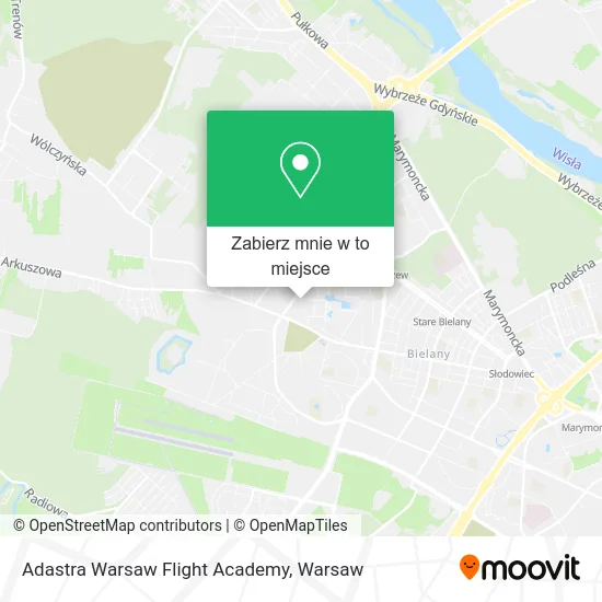 Mapa Adastra Warsaw Flight Academy