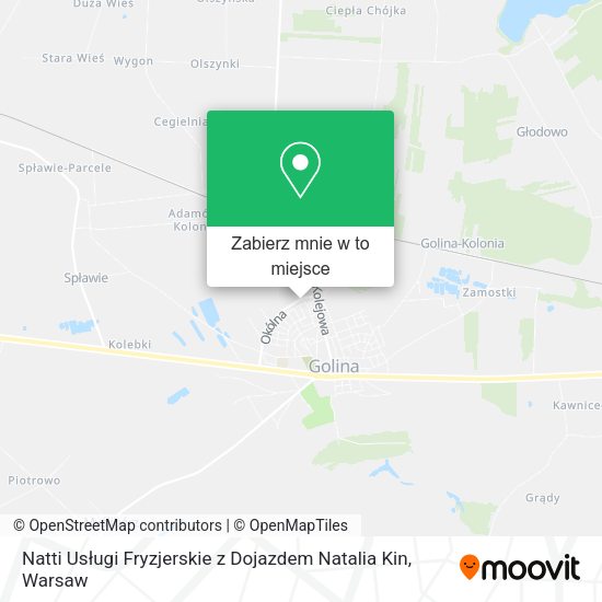 Mapa Natti Usługi Fryzjerskie z Dojazdem Natalia Kin