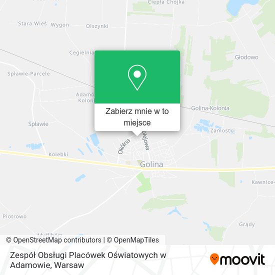 Mapa Zespół Obsługi Placówek Oświatowych w Adamowie