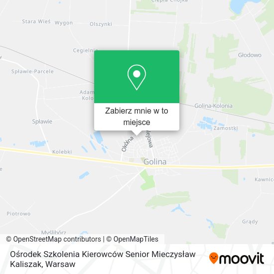 Mapa Ośrodek Szkolenia Kierowców Senior Mieczysław Kaliszak