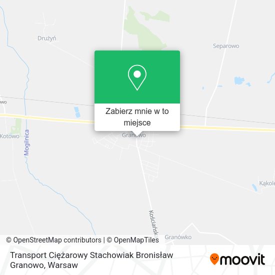 Mapa Transport Ciężarowy Stachowiak Bronisław Granowo