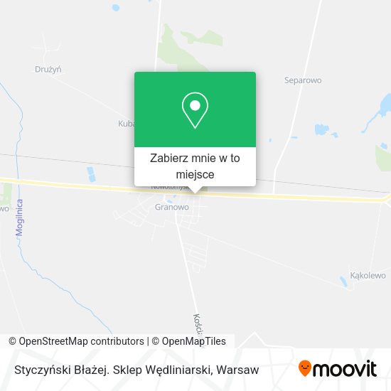 Mapa Styczyński Błażej. Sklep Wędliniarski